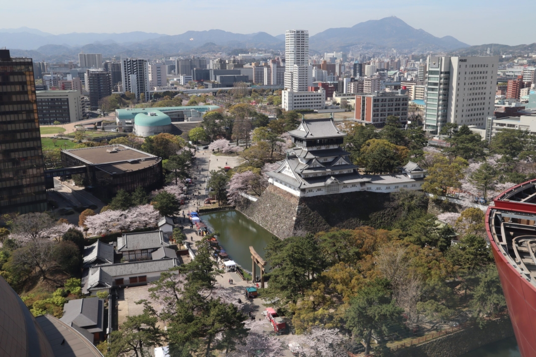 上空から見た小倉城