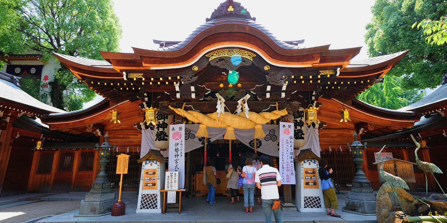 「博多祇園山笠」で有名な「櫛田神社」