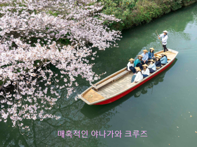 桜の中の柳川川下り