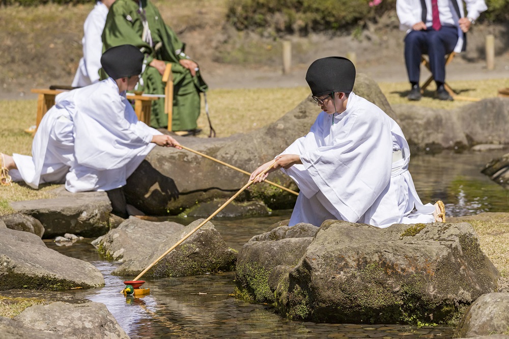 仙巌園の優雅な宴「曲水の宴」