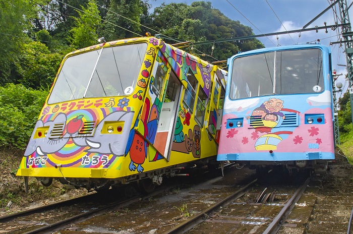 別府ケーブルラクテンチのケーブルカー