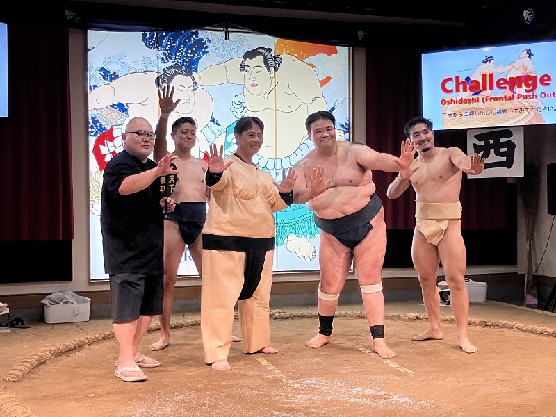 台湾のお客様も相撲チャレンジに参戦！